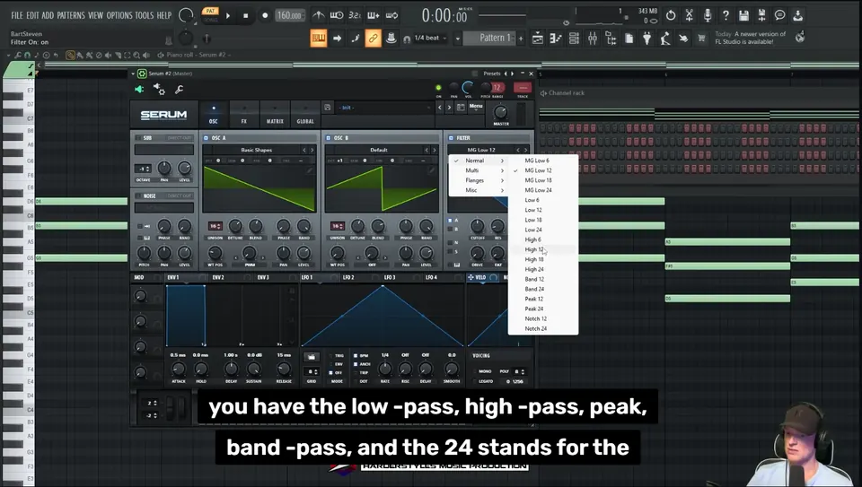FL Studio lesson with Serum open — student dashboard preview