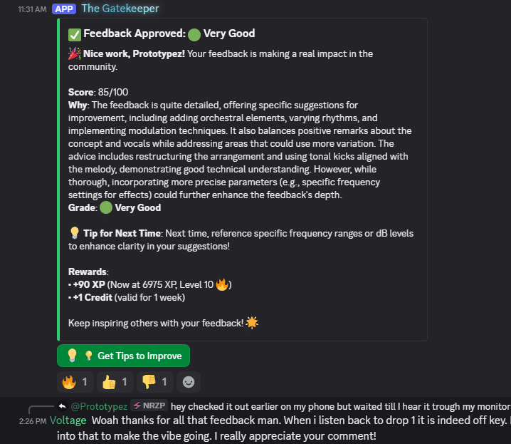 Feedback System Interface