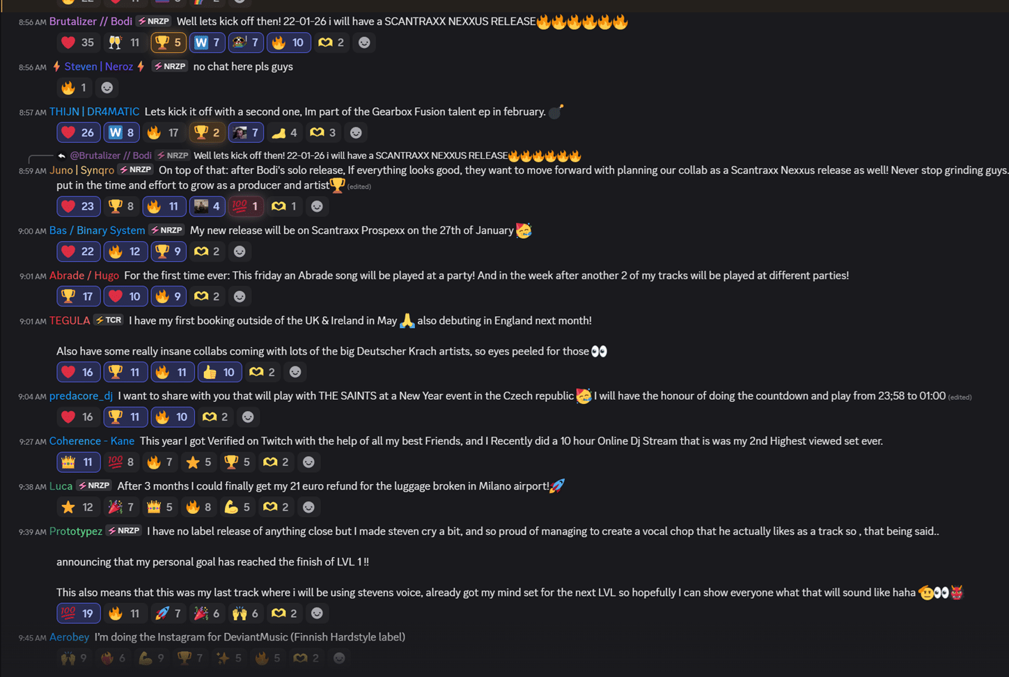 Student successes from Discord